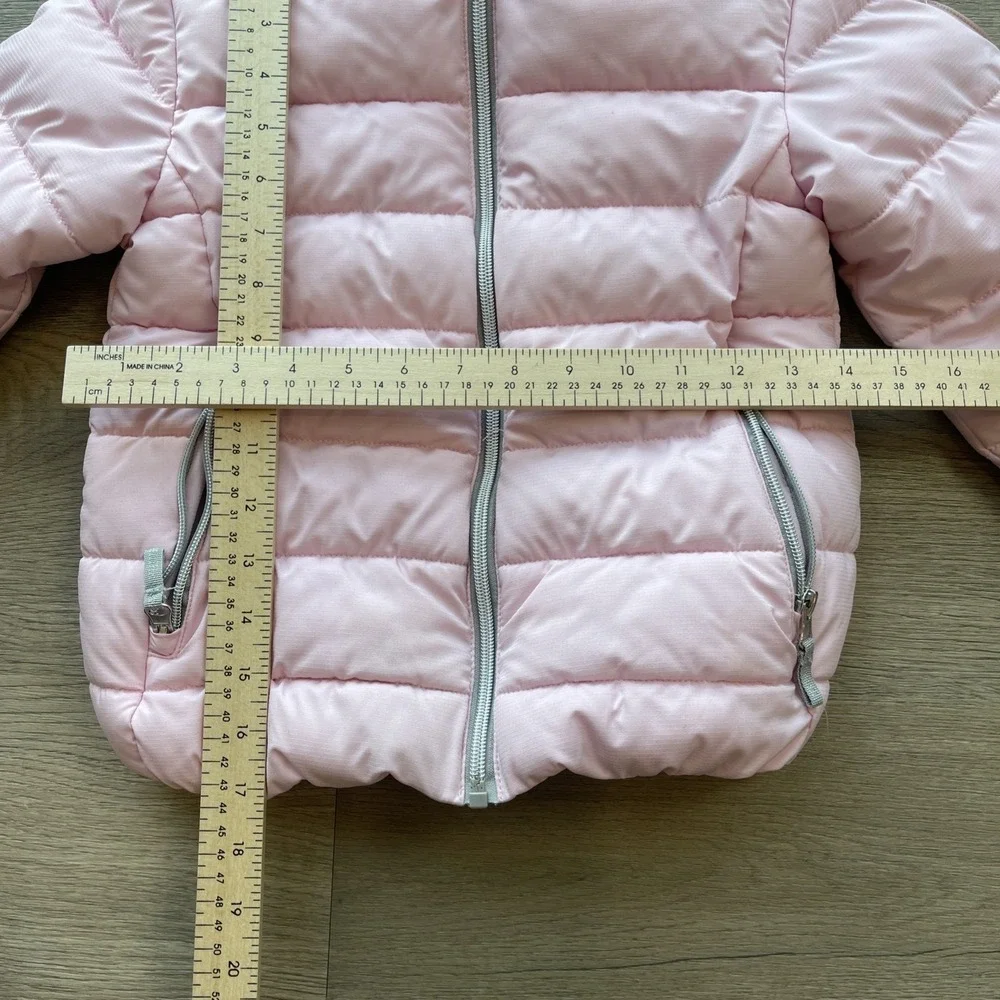 Gerry Kids' Jersey Lined Pink Hooded Puffer Jacket Size 6